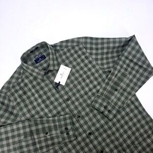 Kokopelli Mens Smart Fit Plaid Button Down Shirt‎ Olive Green Check Size 42 NWT